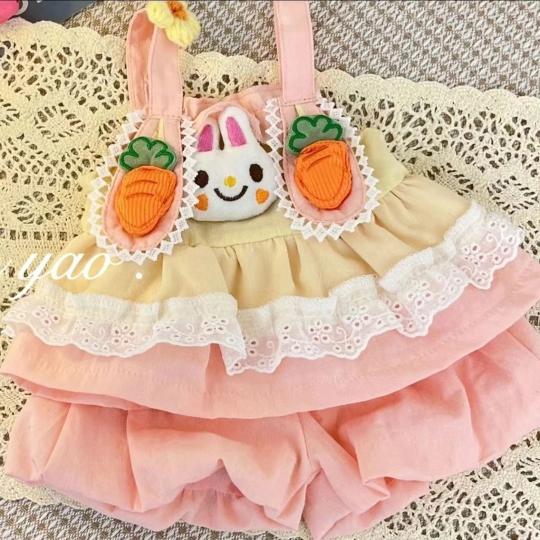 女宝宝套装夏季2025新款a类女孩洛丽塔吊带时髦花苞裤两件套