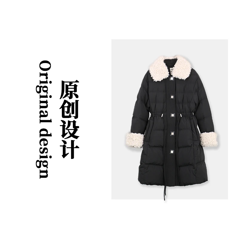 【航睿专属】中长款带毛保暖羽绒服EOD8012