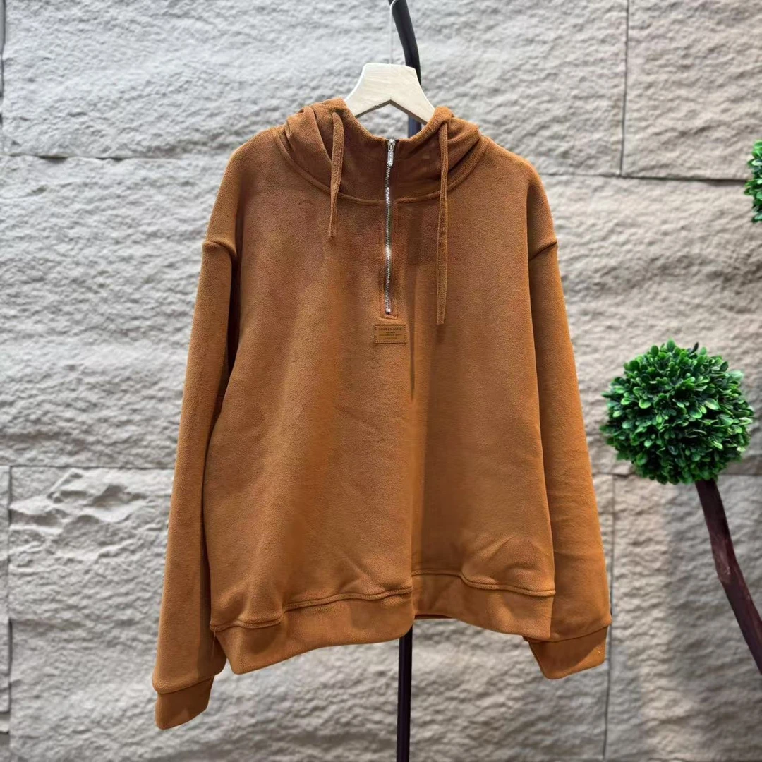 8261新款加绒加厚冬季简约休闲百搭连帽卫衣