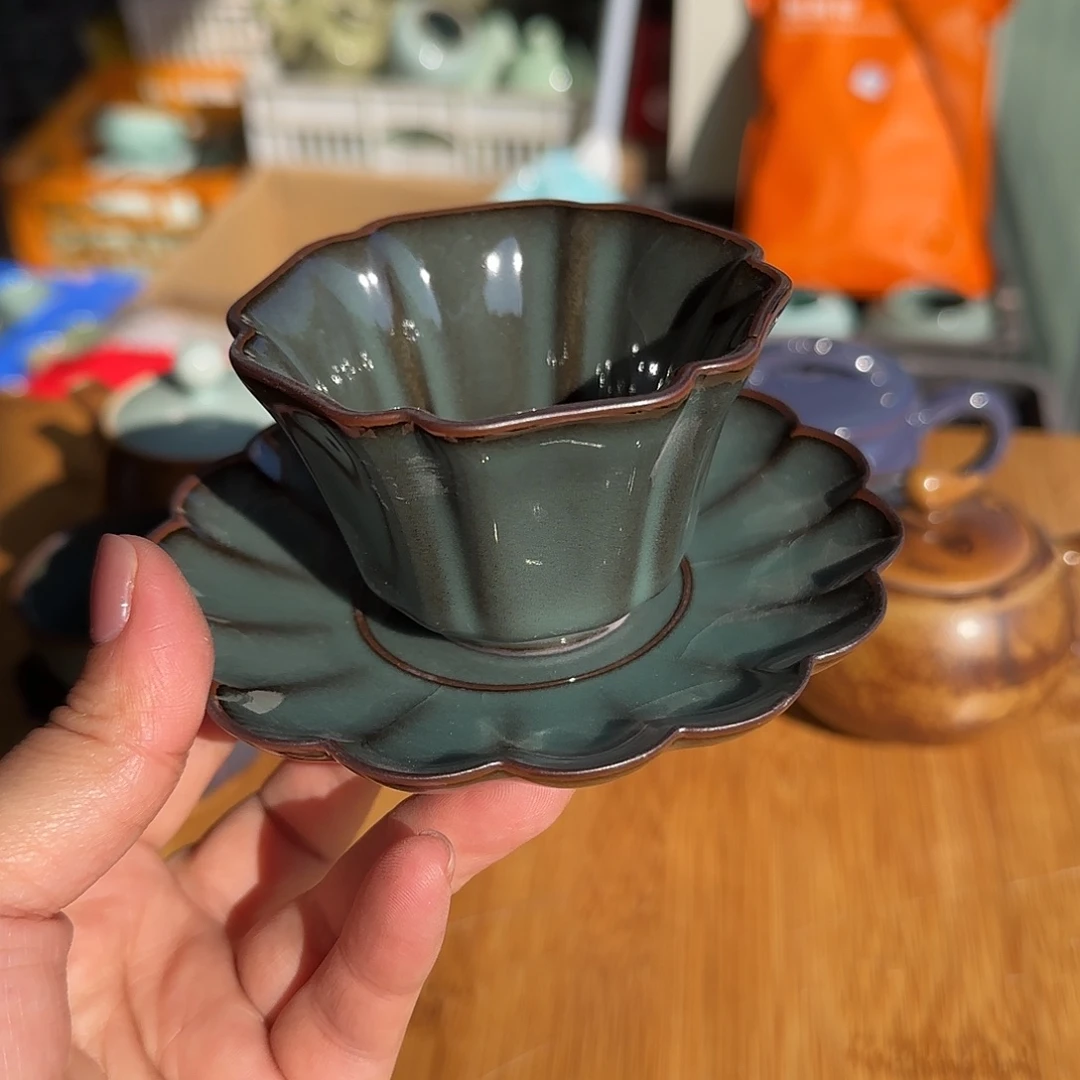 龙泉敬悦青瓷品茗杯微瑕