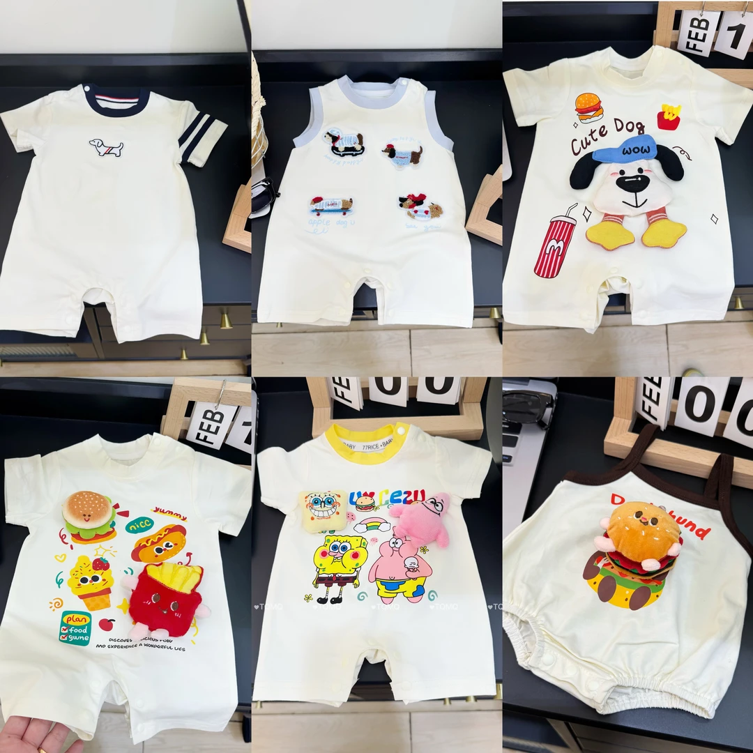 立体公仔爬服连体衣男宝女宝可爱百搭显白卡通棉舒适