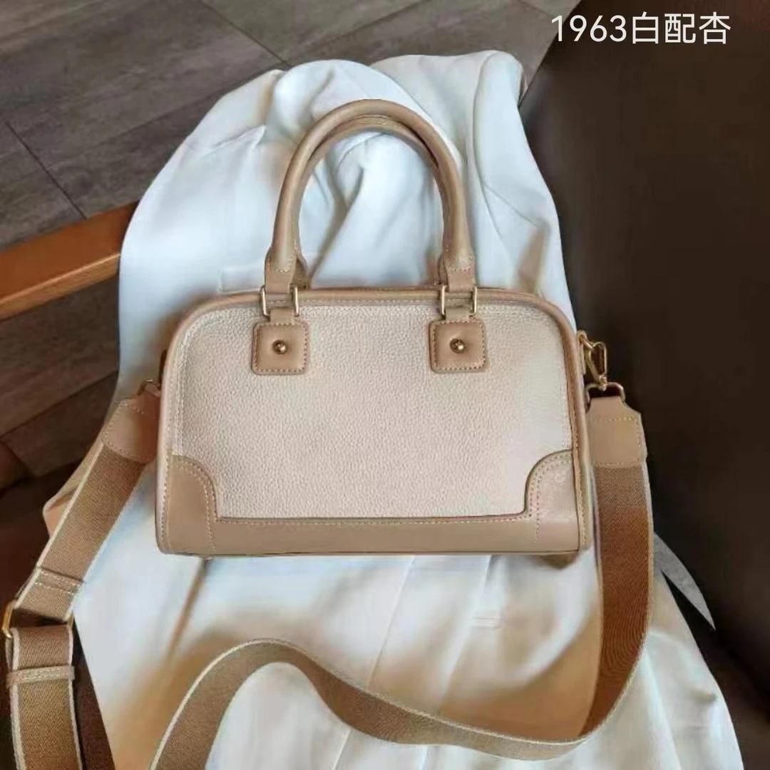 【英柏甄选】SLBL-1963-白配杏  然与纯小众设计感时尚单肩百搭女包