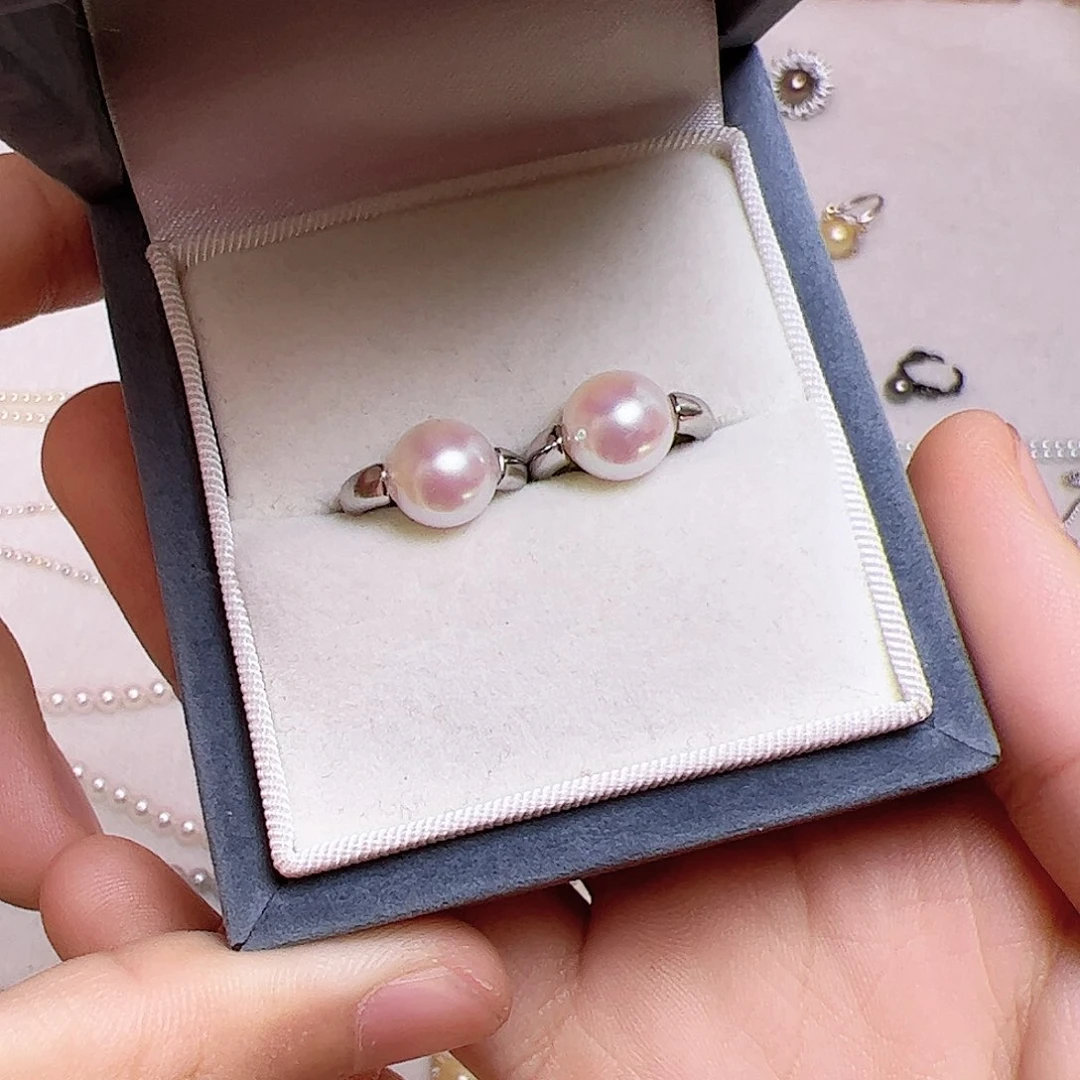 海水珍珠耳饰银S925镶嵌