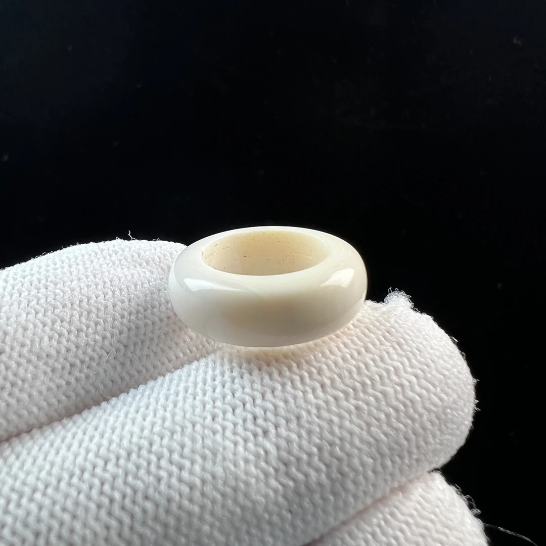 X7186天然猛犸牙跑环12*6mm 支持鉴定 假一罚四