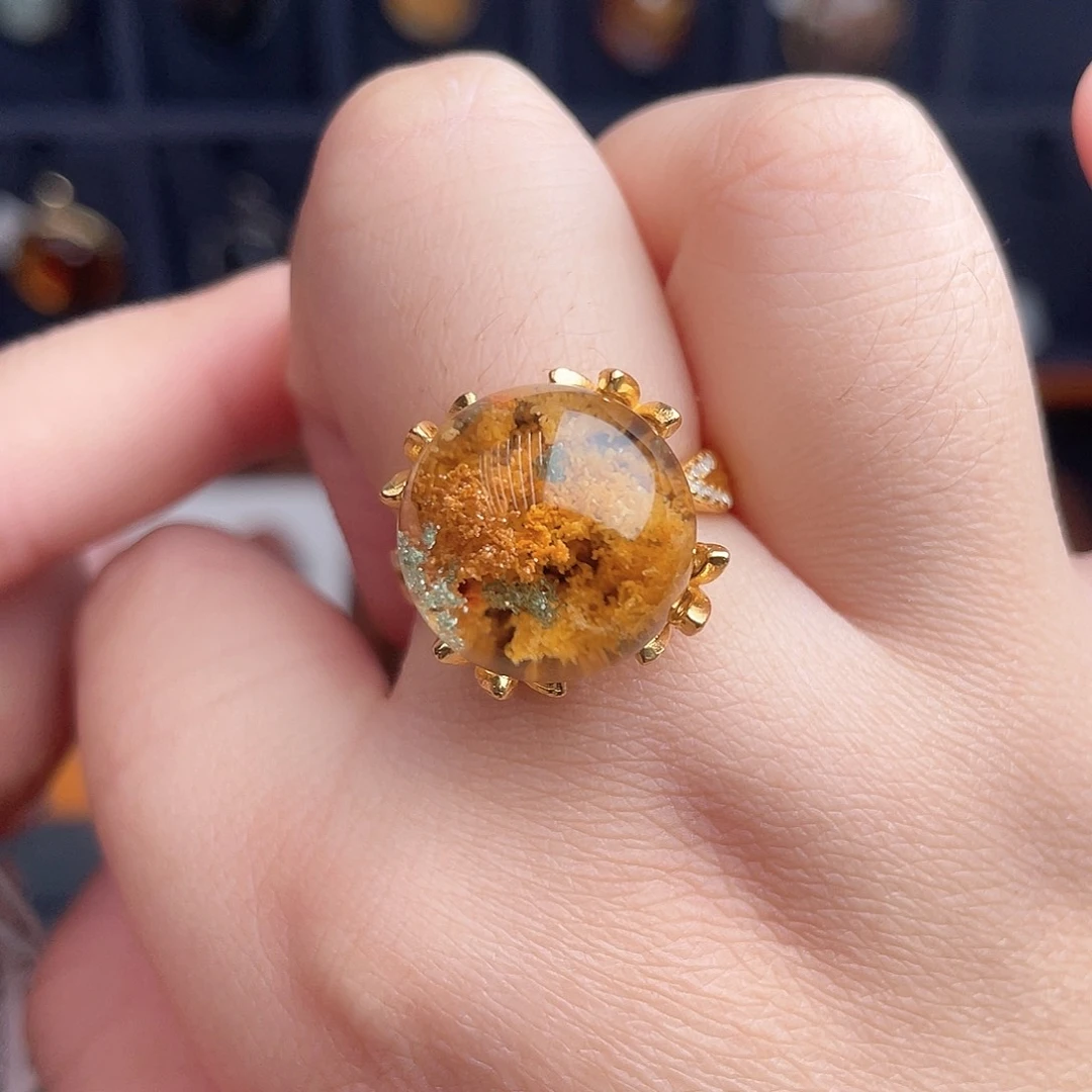 水晶戒指银S925镶嵌幸**门