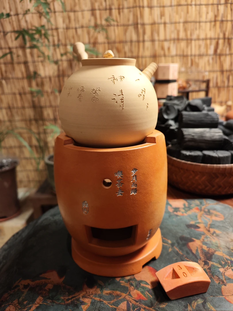 裕兴号童氏副榜炉刻字观火炉精品红泥炉潮汕功夫茶炭炉风炉耐用