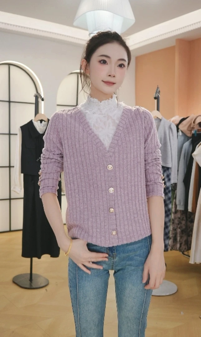 F3017时尚欧货冬季百搭秋冬新款高领拼接洋气显瘦长袖打底