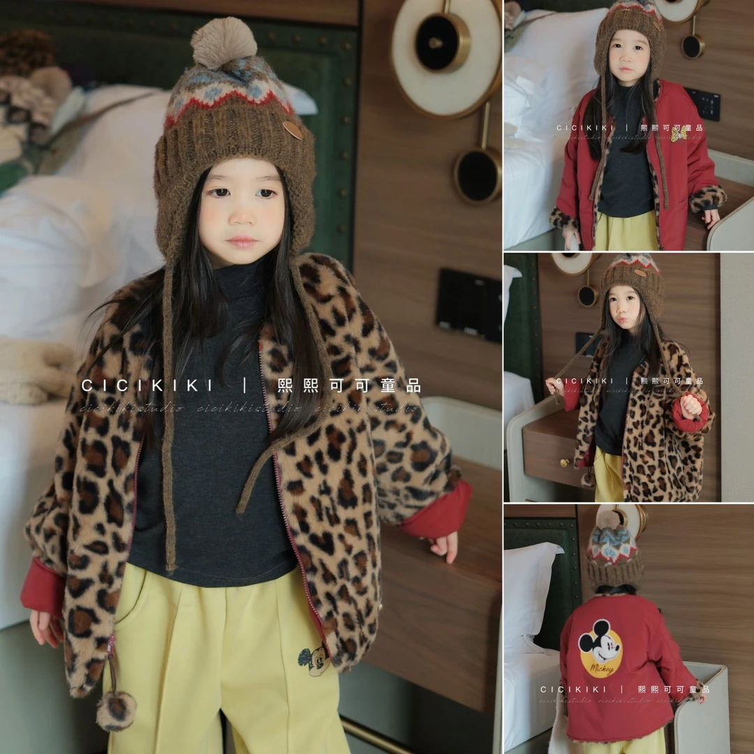 【熙熙可可】2025女童冬季新长袖百搭时尚两面穿外套 WT2573