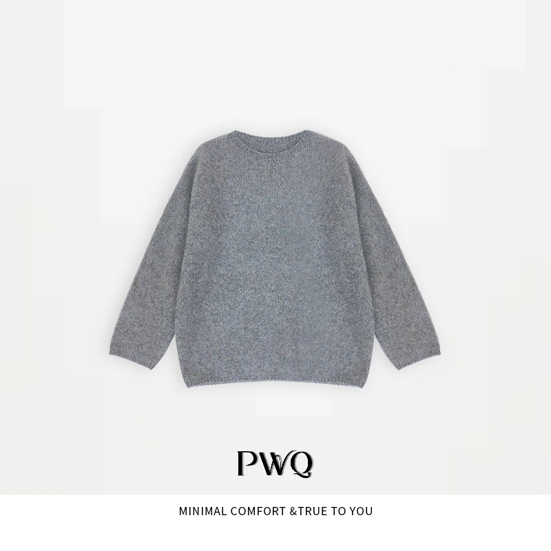 【拉绒日记】上衣100羊毛圆领长袖针织毛衣ERHT-25121105-DM