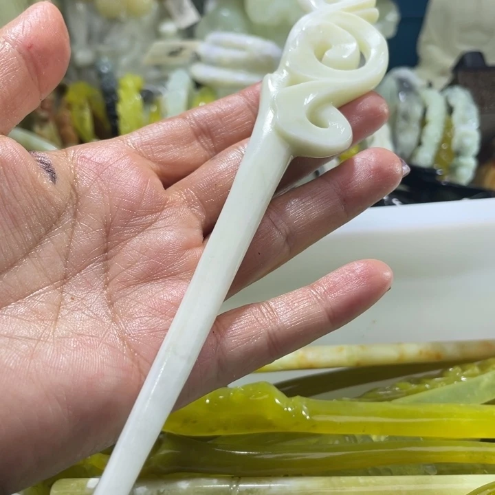 岫玉未镶嵌发簪发簪