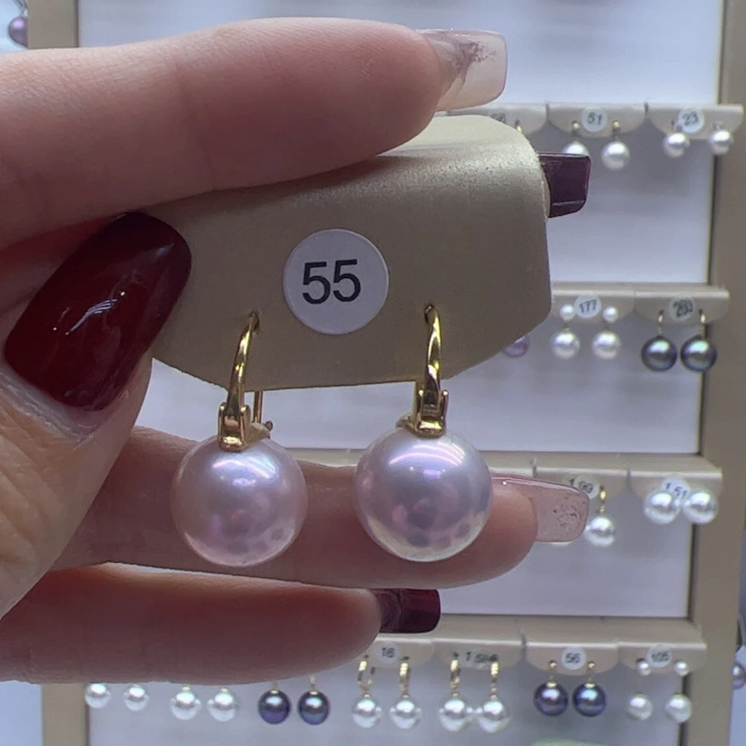 淡水珍珠耳饰银S925镶嵌