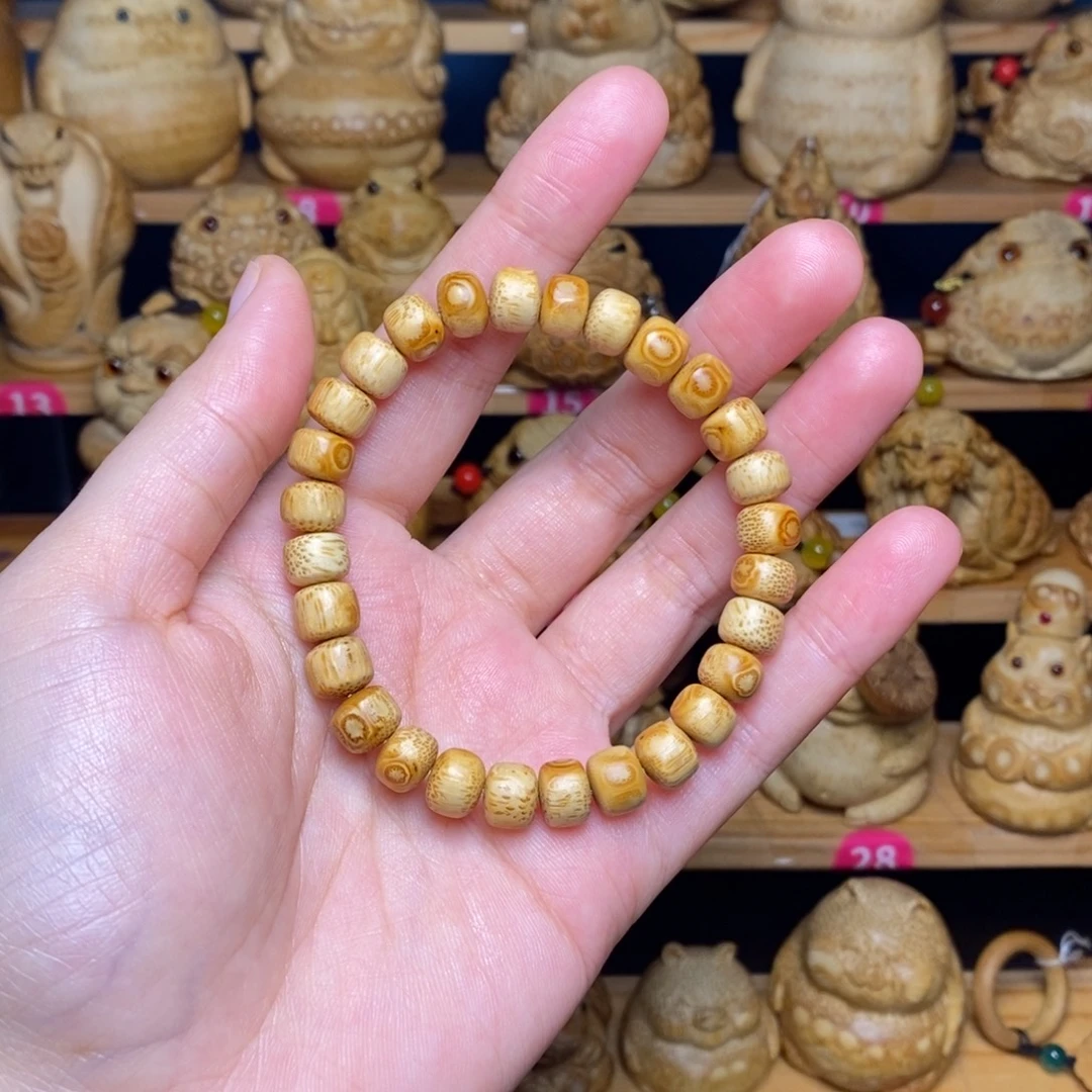 竹竹钉珠竹雕手把件
