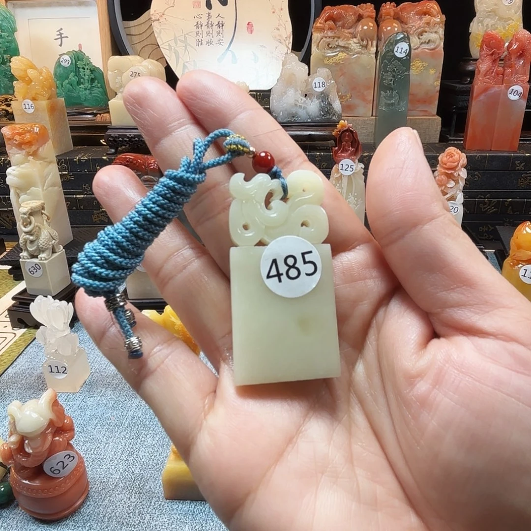 寿山石印石玄鸟芙蓉8