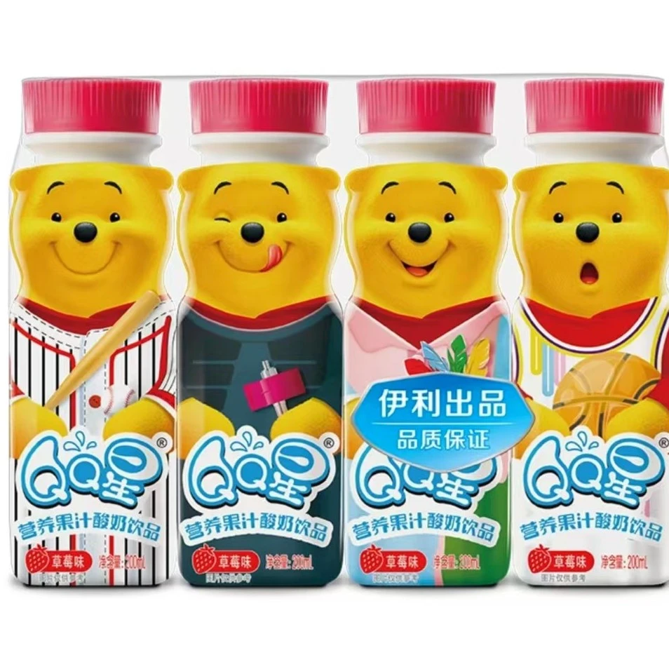伊利QQ星果汁酸奶【8瓶装口味随机】
