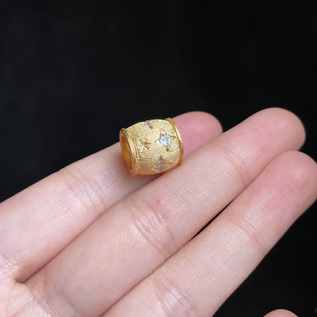 足银银制品 【玉总珠宝】足银发财筒珠吊坠  CAN3110060