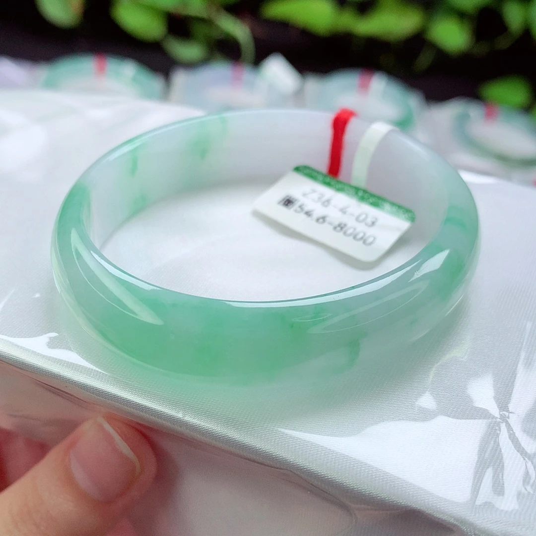 翡翠未镶嵌手镯缅甸天然a货翡翠手镯