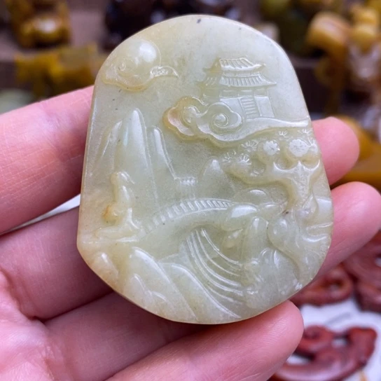 蛇纹石玉未镶嵌颈饰33