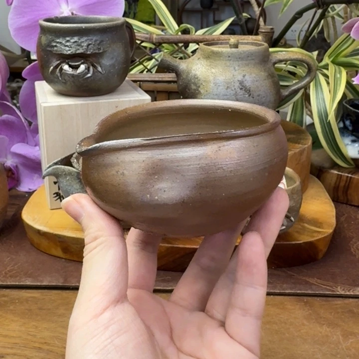 本山和泉备前烧初窑纪念公道杯福利一口价