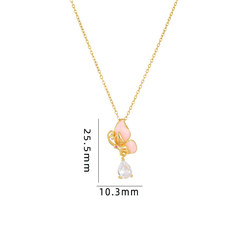 钛钢项链 蝴蝶项链女锁骨链小众设计ins风0144