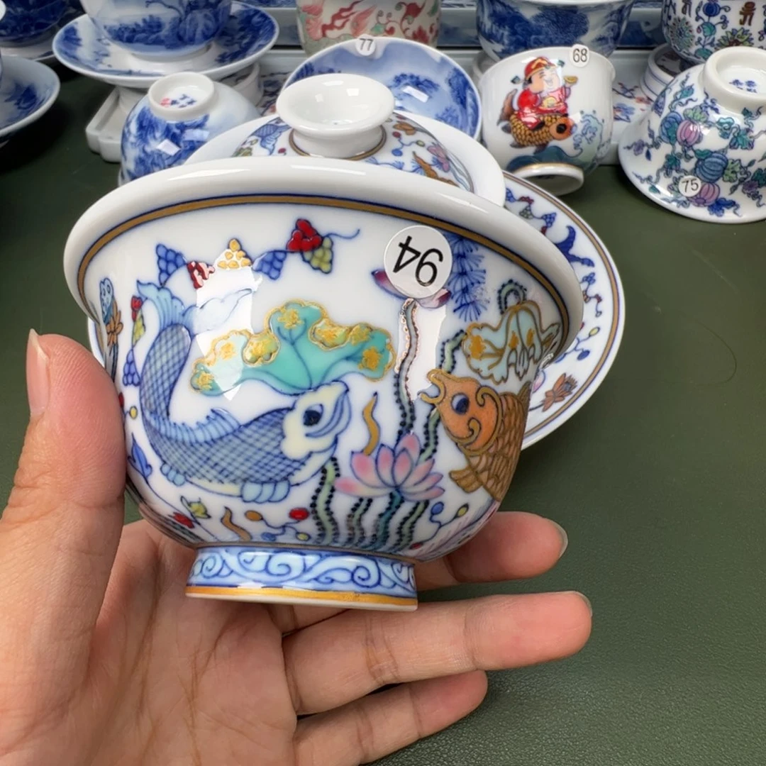 陶瓷景德镇纯手工纯手绘茶具木木94