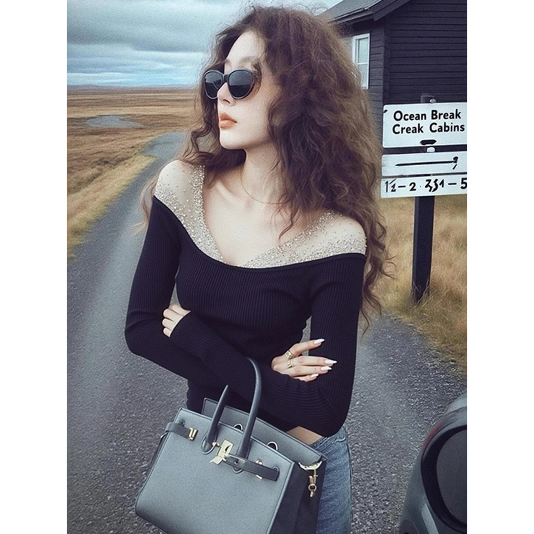 巨好看设计感韩系高级感洋气减龄独特超好看气质轻奢拼接上衣冬季