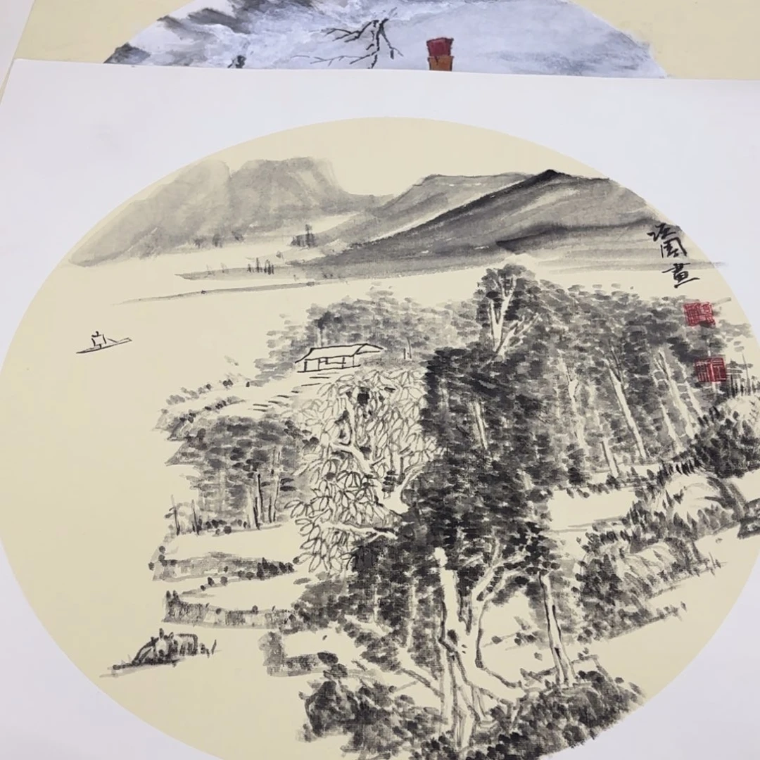 国画50-50卡纸作品艺