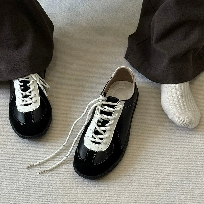 英伦风夏季通勤复古德比皮鞋情侣潮流鞋子女平底板鞋男款德训鞋