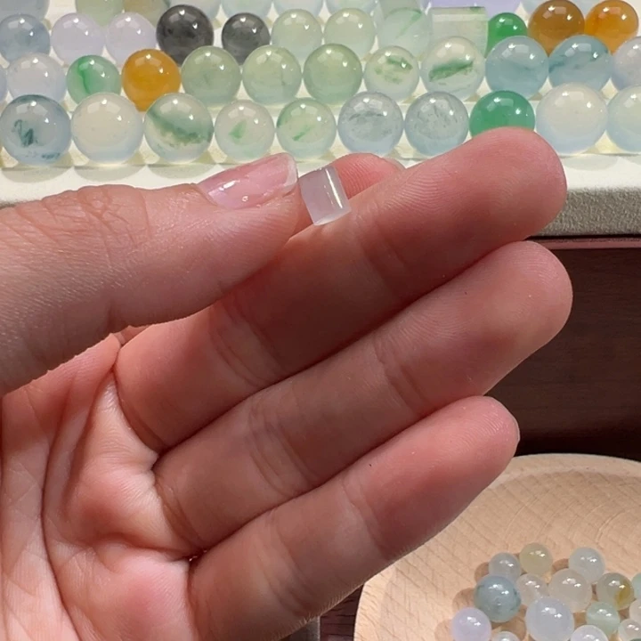 翡翠散珠天然缅甸翡翠A货4.8/5.8