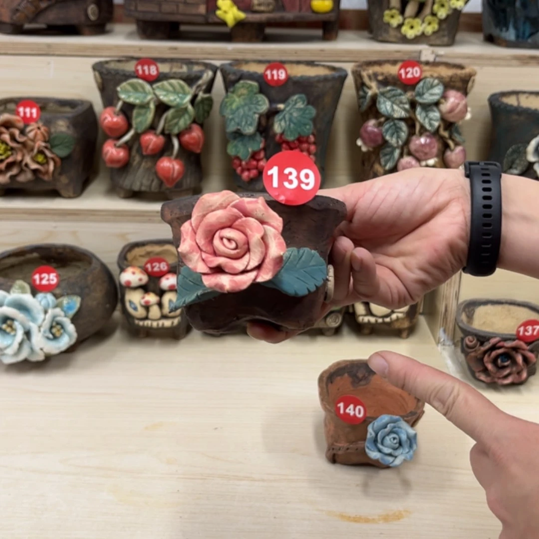 【闪购商品】紫砂花盆138微瑕号内口8外高7