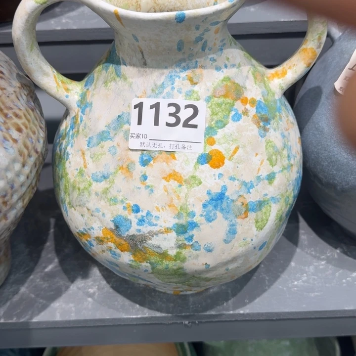 -***-瓷片景德镇高温花器编码1132高34口8默认无孔