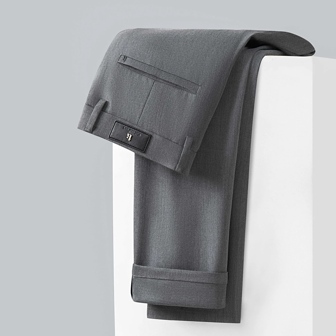 常规款头等舱男士休闲裤修身小直筒垂顺弹力商务休闲西裤直筒