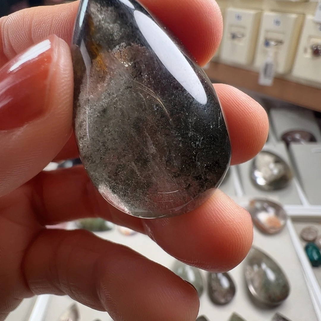 兰***师水晶颈饰银S925镶嵌天然幽灵水晶