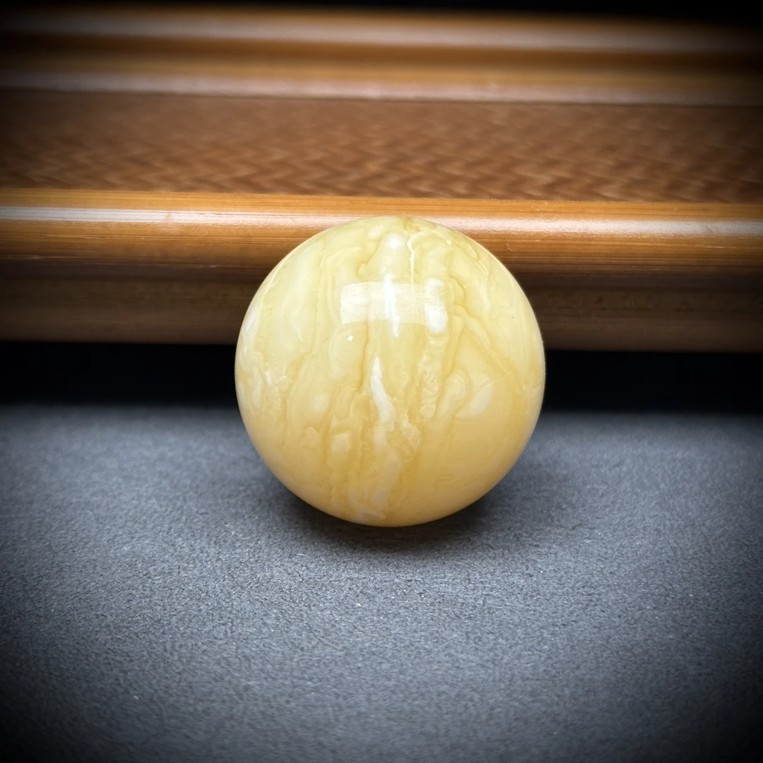 A9068天然蜜蜡 满蜡圆珠 29mm支持复检