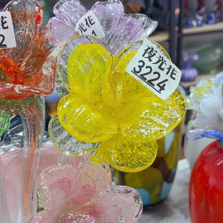 琉璃3224夜光花瓶摆件