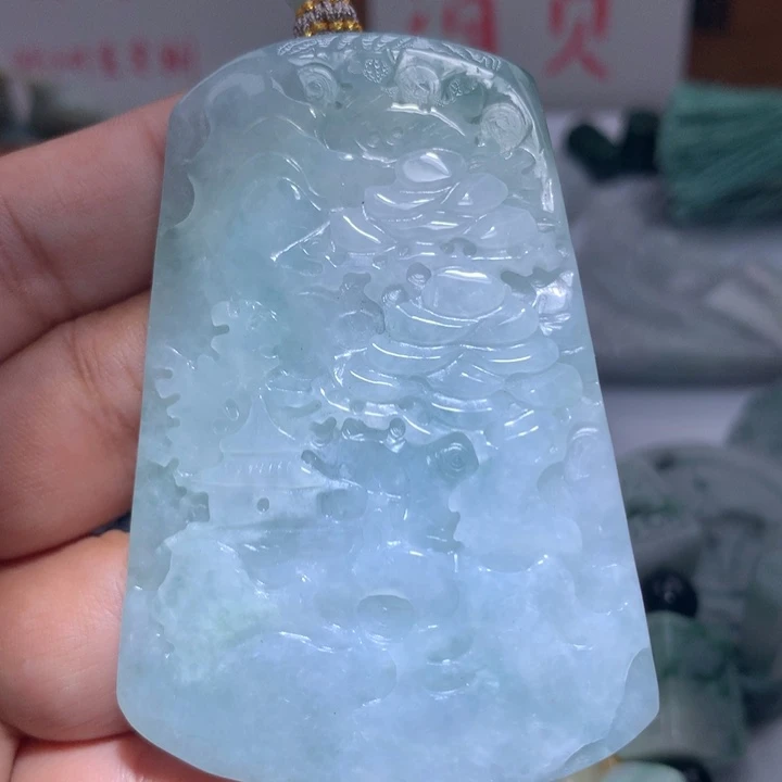 颈饰未镶嵌翡翠保真天然A货翡翠