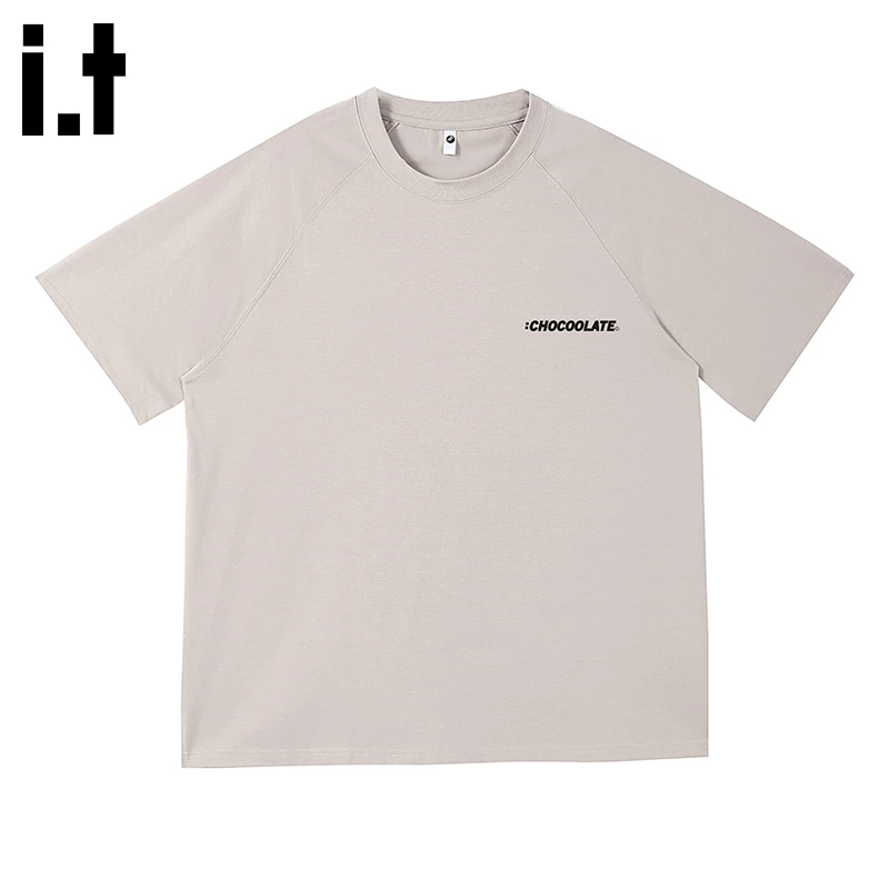 i.t:CHOCOOLATE简约印花短袖t恤男士2025年夏季宽松凉感半袖上衣