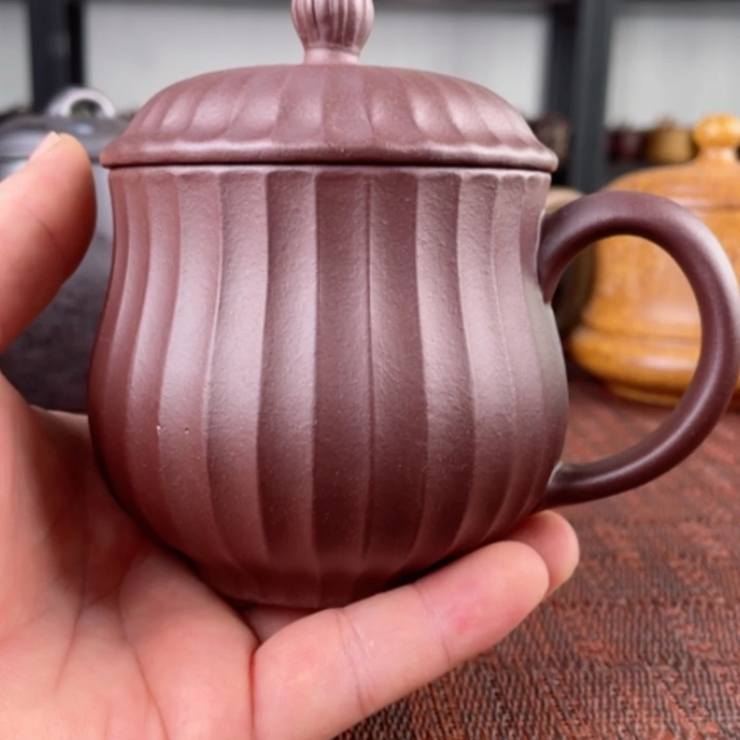 【闪购商品】茶杯紫砂宜兴原矿紫砂盖杯微瑕