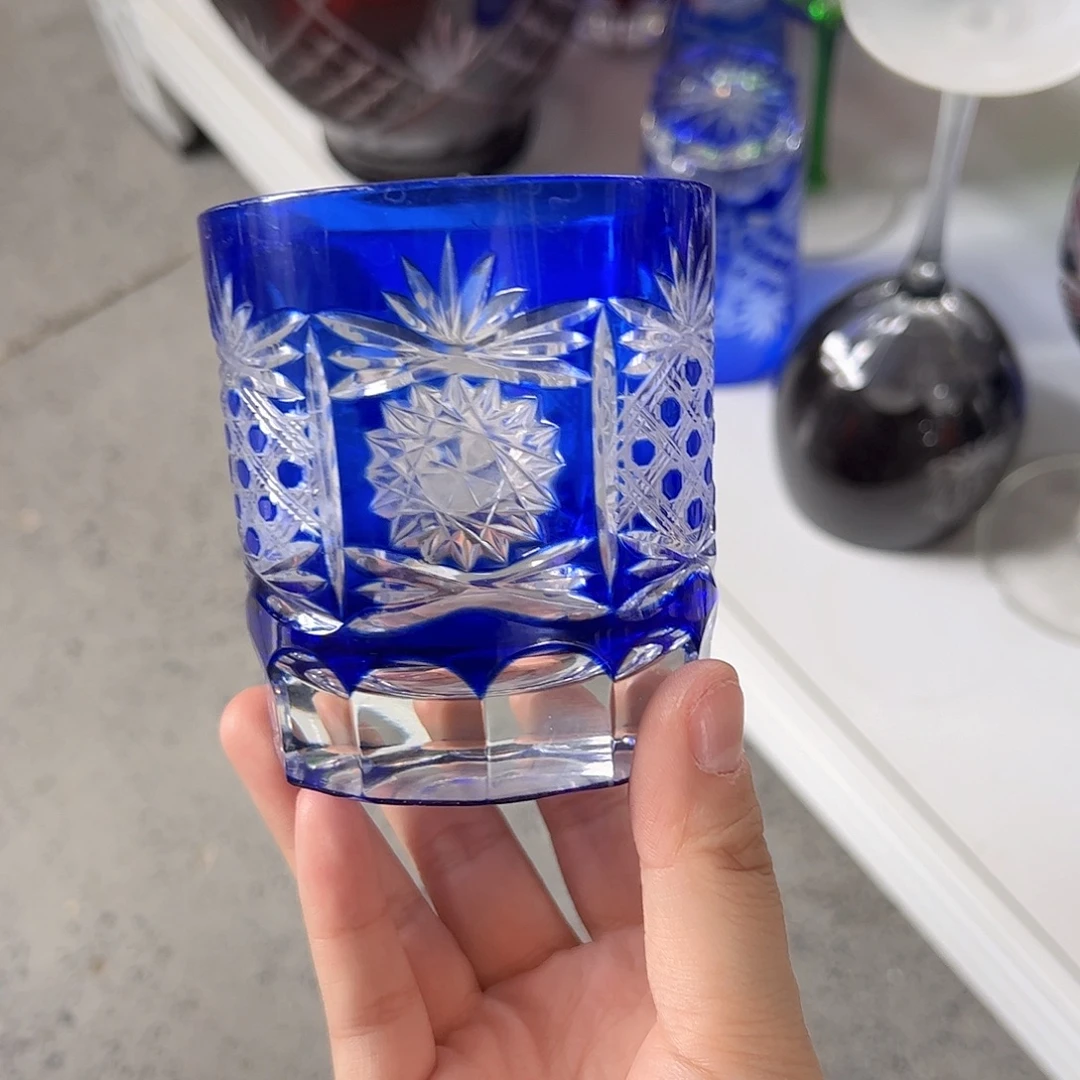 水晶玻璃高脚款微瑕一个