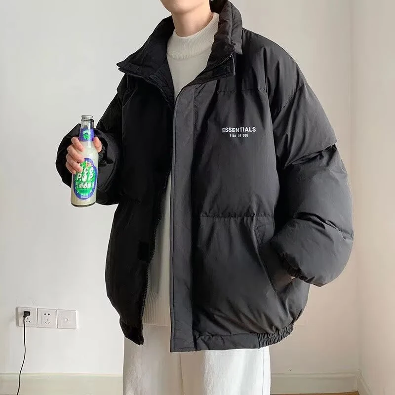 冬季新款加厚情侣棉服立领男女保暖港风外套高级感潮牌棉袄棉服