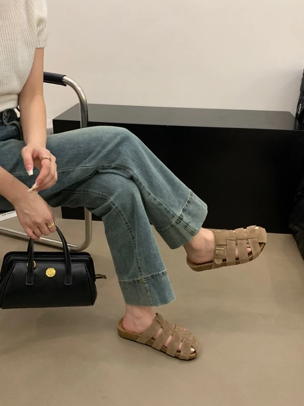 YLC-春夏新款百搭罗马勃肯半拖#996