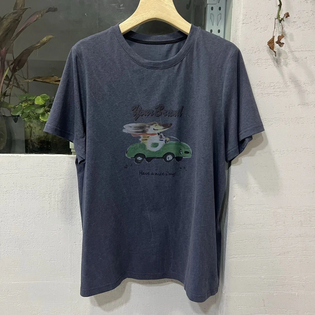 Pada嘻&SM【F ONE小狗】简约休闲 卡通印花短袖 52053  Hi Fortune