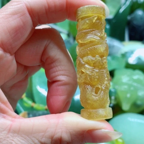 蛇纹石玉未镶嵌手把件