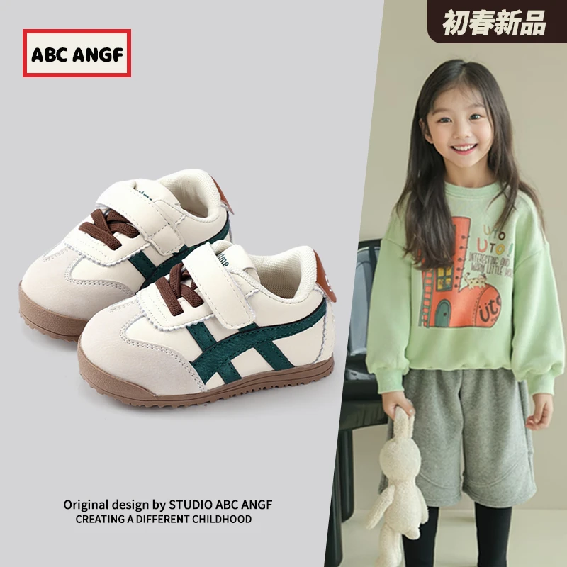 ABC ANGF官网男宝宝学步鞋2025春秋新款婴幼儿机能鞋软底阿甘鞋女