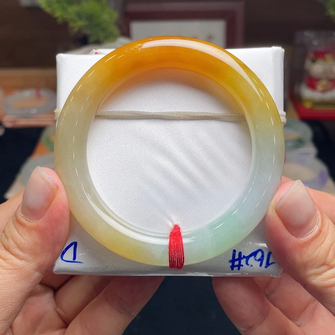 翡翠手镯未镶嵌53.8圆条