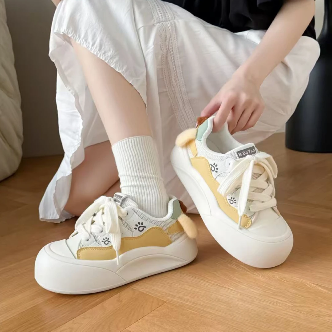 2025年秋季新款常规休闲小白鞋休闲鞋厚底ins韩版休闲板鞋