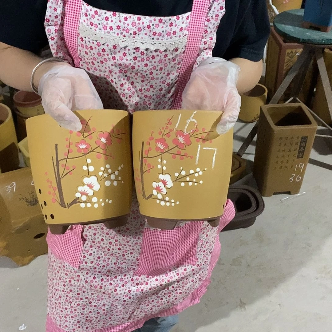 紫砂花盆紫砂花盆