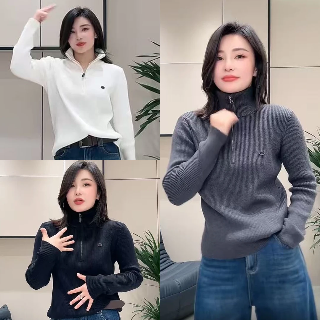 【秋冬新款】半拉链针织毛衣86733