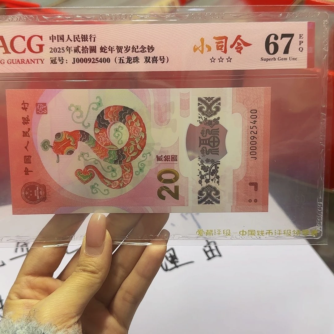 蛇钞小司令红标67分，5400五龙珠