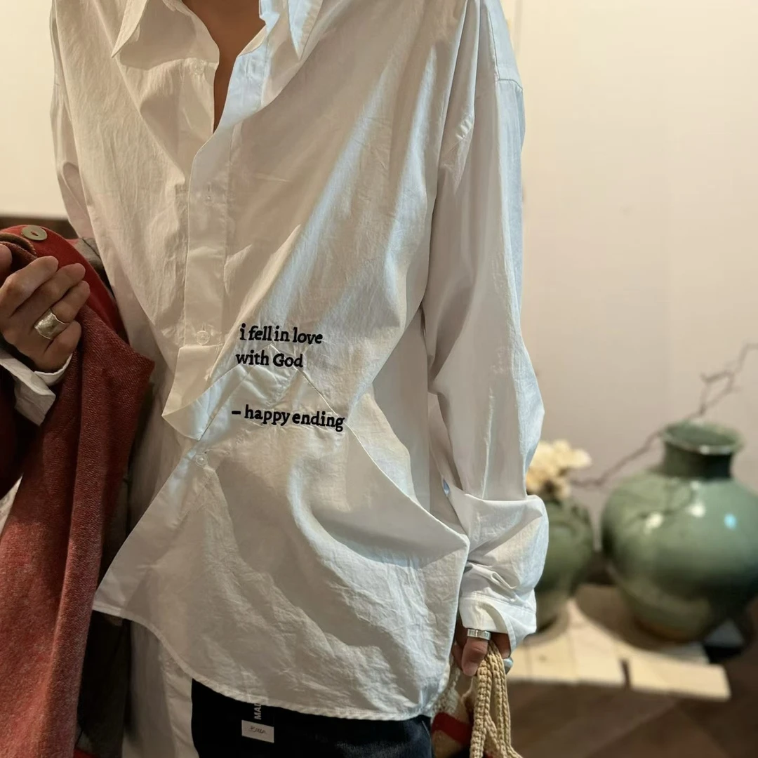 BANANA   |     白色刺绣字母设计衬衣