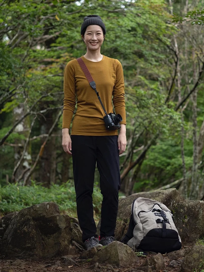 Des FR户外透气速干美利奴保暖内衣徒步美丽诺羊毛打底层长袖T女